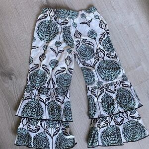 Ann Loren by Jess kids green flare legging size 4-5T